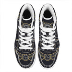 Vintage Capricorn Zodiac Sign Print High Top Leather Sneakers