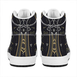 Vintage Capricorn Zodiac Sign Print High Top Leather Sneakers
