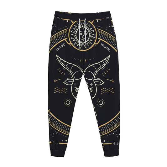 Vintage Capricorn Zodiac Sign Print Jogger Pants