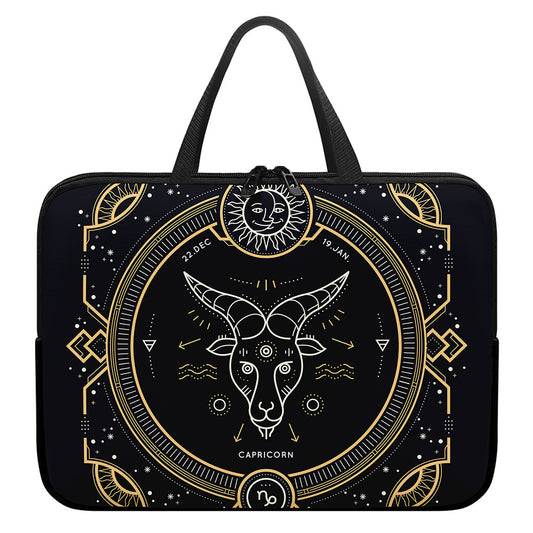 Vintage Capricorn Zodiac Sign Print Laptop Sleeve With Handle