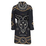 Vintage Capricorn Zodiac Sign Print Men's Bathrobe