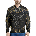 Vintage Capricorn Zodiac Sign Print Men's Bomber Jacket