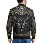 Vintage Capricorn Zodiac Sign Print Men's Bomber Jacket