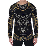 Vintage Capricorn Zodiac Sign Print Men's Long Sleeve T-Shirt