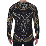 Vintage Capricorn Zodiac Sign Print Men's Long Sleeve T-Shirt