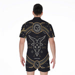 Vintage Capricorn Zodiac Sign Print Men's Rompers