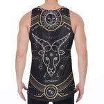 Vintage Capricorn Zodiac Sign Print Men's Velvet Tank Top