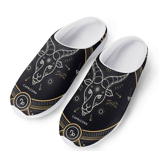 Vintage Capricorn Zodiac Sign Print Mesh Casual Shoes