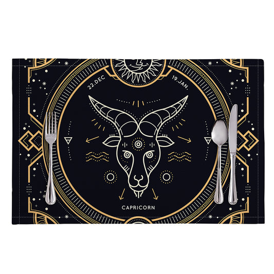 Vintage Capricorn Zodiac Sign Print Placemat