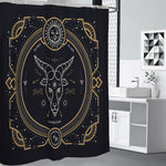 Vintage Capricorn Zodiac Sign Print Premium Shower Curtain