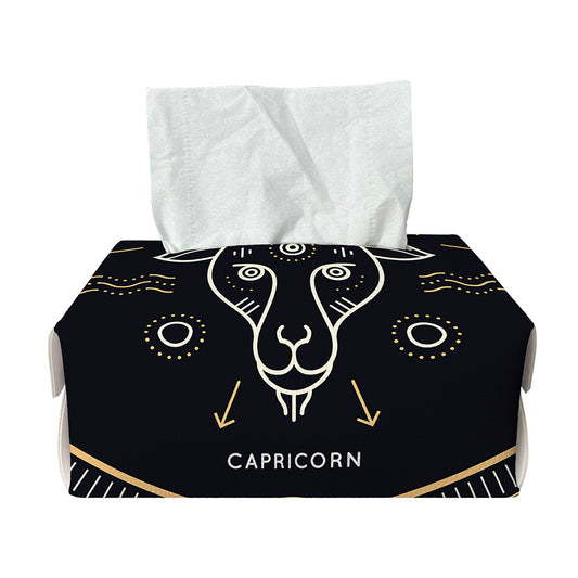 Vintage Capricorn Zodiac Sign Print Rectangle Tissue Box Cover
