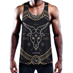 Vintage Capricorn Zodiac Sign Print Training Tank Top