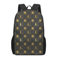 Vintage Celestial Pattern Print 17 Inch Backpack