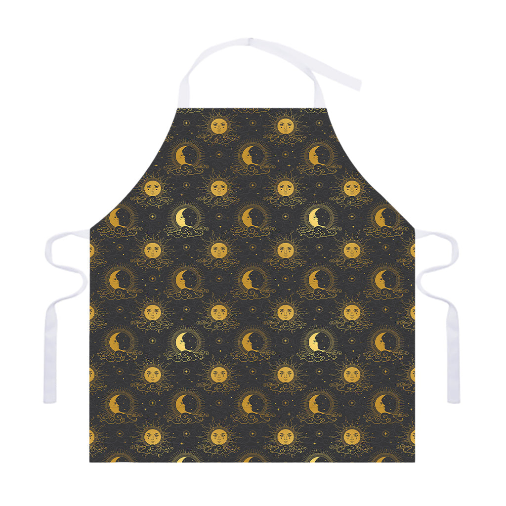 Vintage Celestial Pattern Print Adjustable Apron