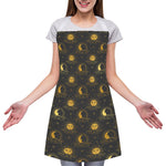 Vintage Celestial Pattern Print Adjustable Apron