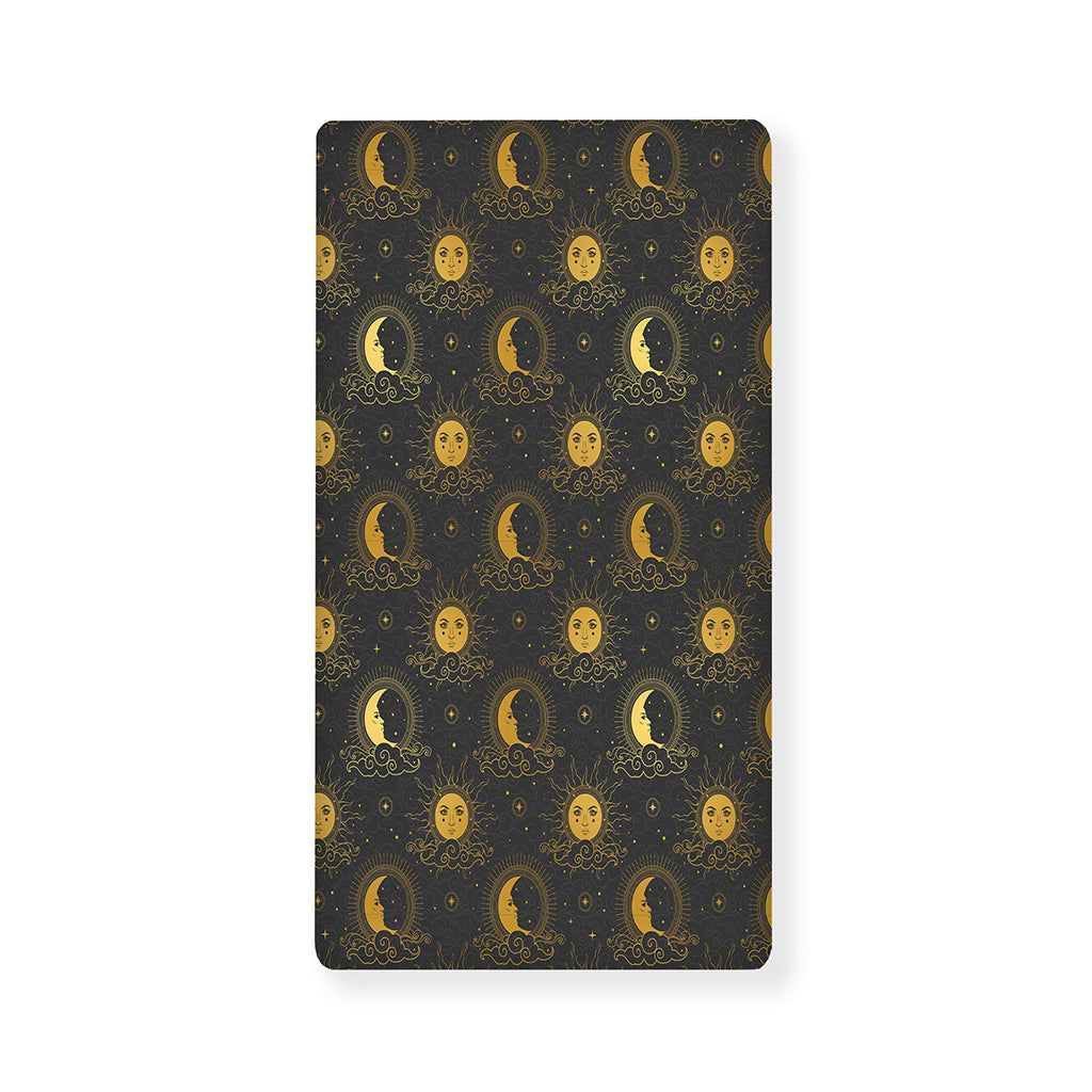 Vintage Celestial Pattern Print Baby Crib Sheet