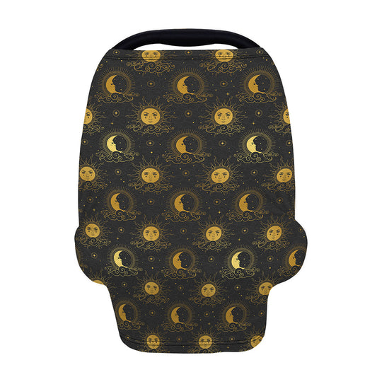 Vintage Celestial Pattern Print Baby Seat Cover