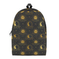 Vintage Celestial Pattern Print School Backpack