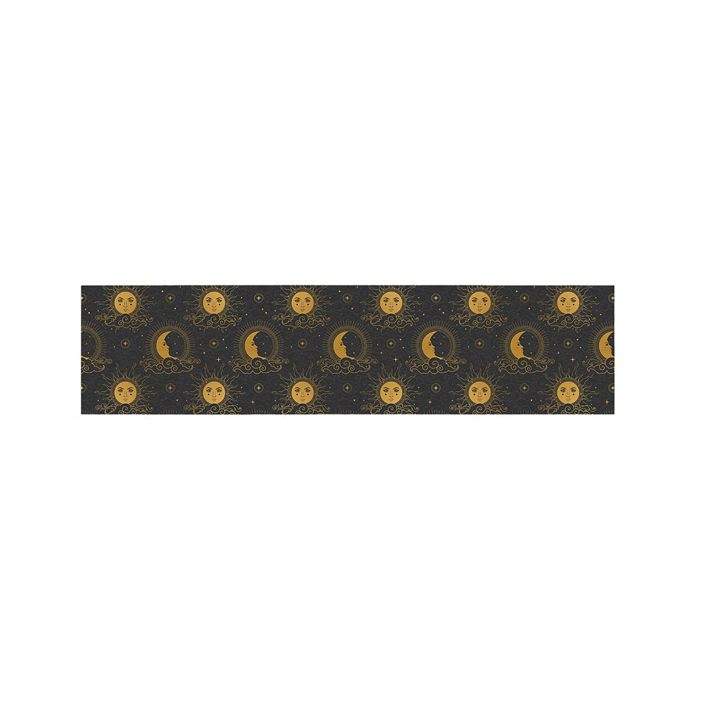 Vintage Celestial Pattern Print Bed Runner