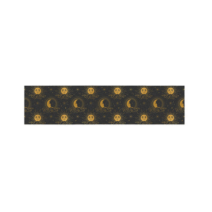 Vintage Celestial Pattern Print Bed Runner