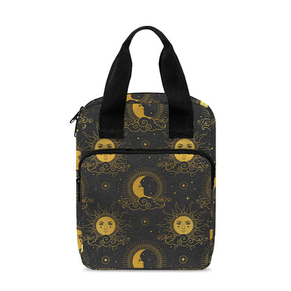 Vintage Celestial Pattern Print Bible Tote Bag