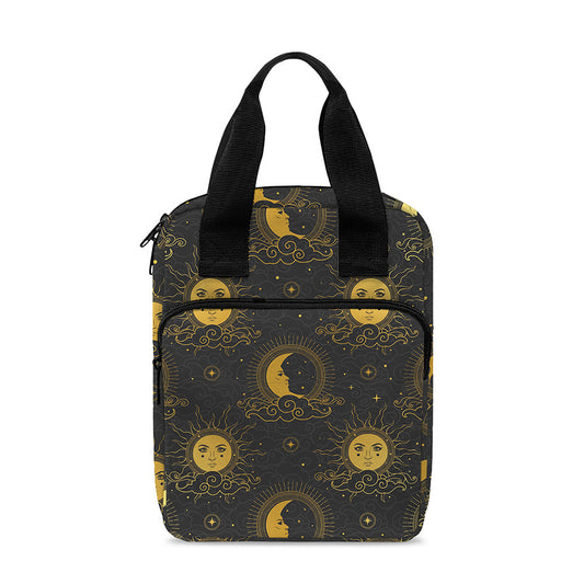 Vintage Celestial Pattern Print Bible Tote Bag
