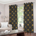 Vintage Celestial Pattern Print Blackout Grommet Curtains