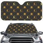 Vintage Celestial Pattern Print Car Windshield Sun Shade