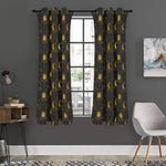 Vintage Celestial Pattern Print Curtain