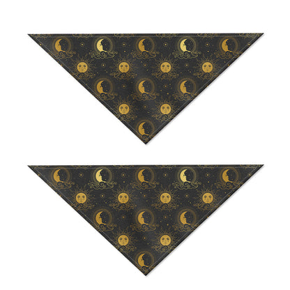 Vintage Celestial Pattern Print Dog Bandana