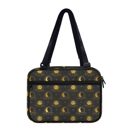 Vintage Celestial Pattern Print Double Strap Bible Bag