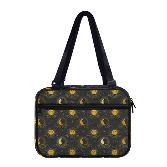 Vintage Celestial Pattern Print Double Strap Bible Bag