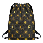 Vintage Celestial Pattern Print Drawstring Backpack