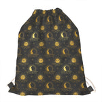 Vintage Celestial Pattern Print Drawstring Bag