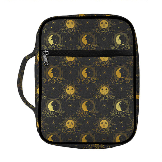 Vintage Celestial Pattern Print Front Pocket Bible Bag