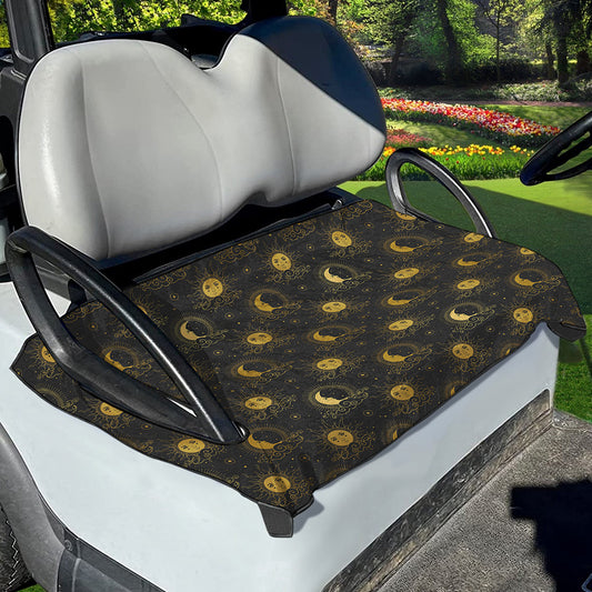 Vintage Celestial Pattern Print Golf Cart Seat Cover