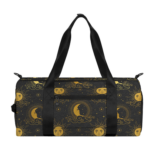 Vintage Celestial Pattern Print Gym Bag