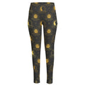 Vintage Celestial Pattern Print High-Waisted Pocket Leggings