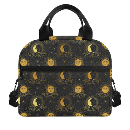 Vintage Celestial Pattern Print Insulated Lunch Bag