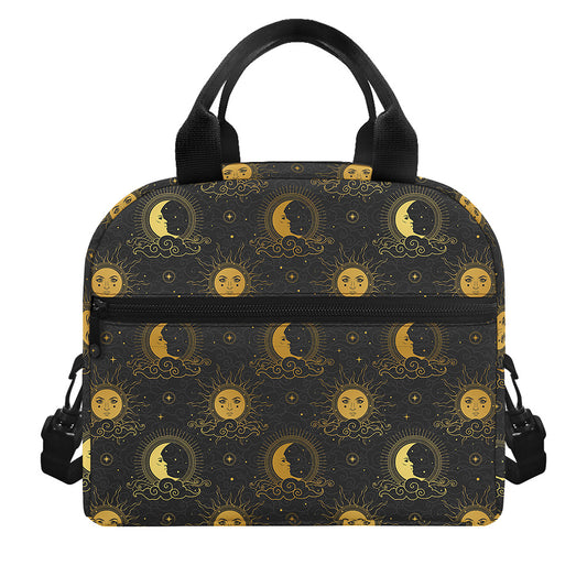 Vintage Celestial Pattern Print Insulated Lunch Bag