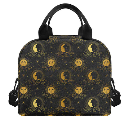 Vintage Celestial Pattern Print Insulated Lunch Bag