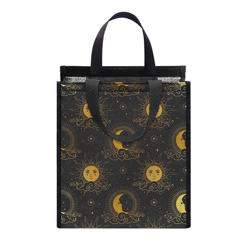 Vintage Celestial Pattern Print Insulated Lunch Tote
