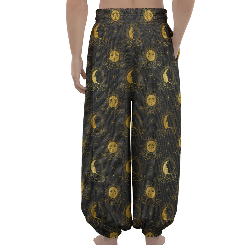 Vintage Celestial Pattern Print Lantern Pants