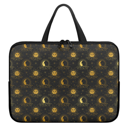 Vintage Celestial Pattern Print Laptop Sleeve With Handle