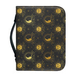 Vintage Celestial Pattern Print Leather Bible Cover