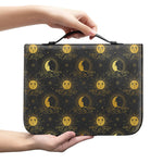 Vintage Celestial Pattern Print Leather Bible Cover