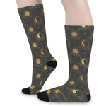 Vintage Celestial Pattern Print Long Socks