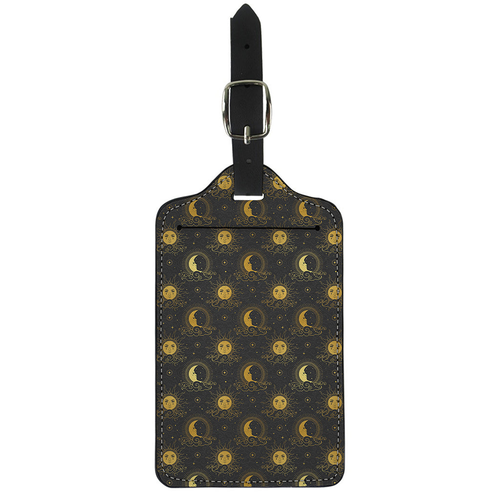 Vintage Celestial Pattern Print Luggage Tag