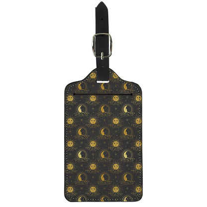 Vintage Celestial Pattern Print Luggage Tag