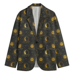 Vintage Celestial Pattern Print Men's Blazer